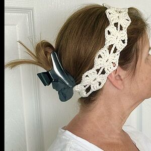 Elegant White Crochet Headband